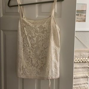Off white lace tank top
